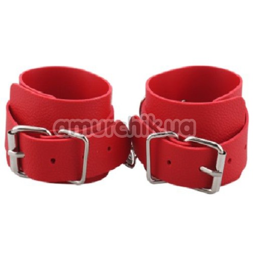 Наручники Handcuffs With Chain, червоні
