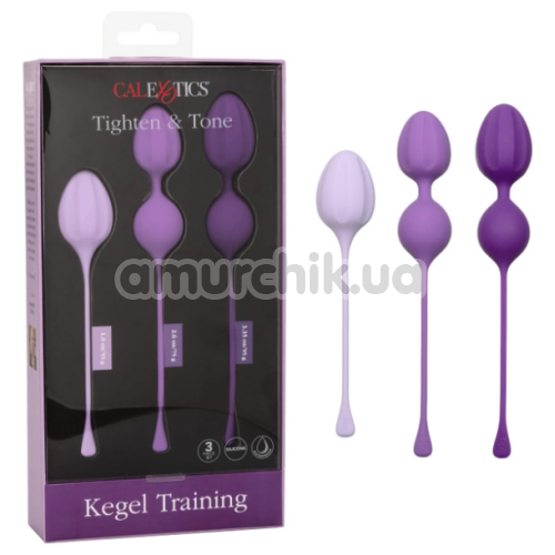 Набір вагінальних кульок Tighten & Tone Kegel Training, фіолетовий