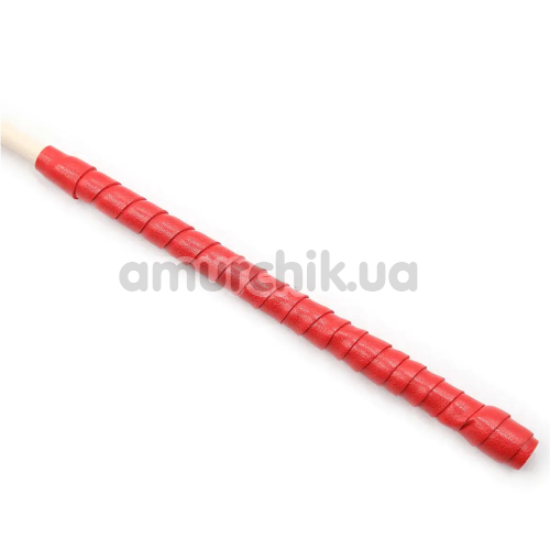 Стек DS Fetish Rotang Red з червоною ручкою, бежевий