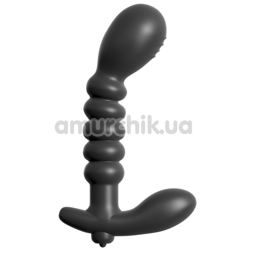 Вибростимулятор простаты для мужчин Anal Fantasy Collection Ribbed Prostate Vibe, черный - Фото №1