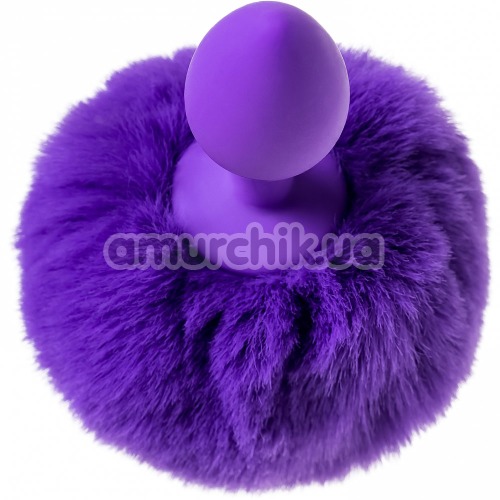 Анальная пробка с фиолетовым хвостиком ToDo Anal Plug Sweet Bunny, фиолетовая