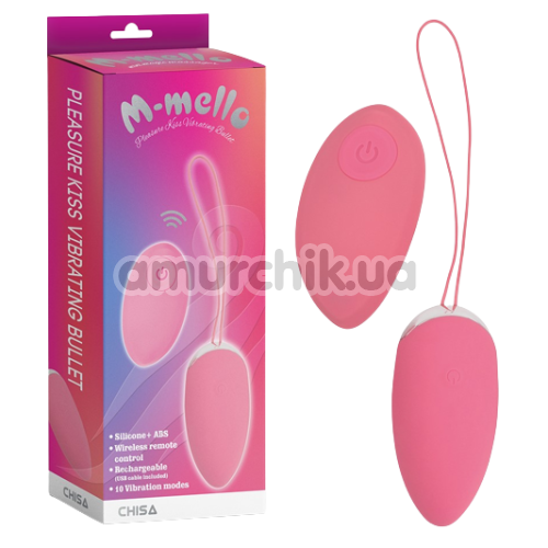 Виброяйцо M-Mello Pleasure Kiss Vibrating Bullet, розовое