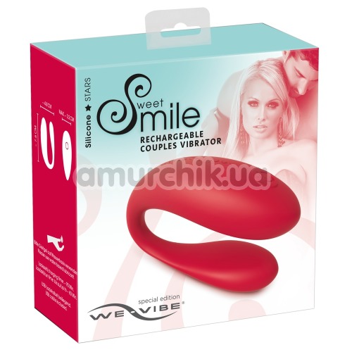 Вибратор Smile Rechargeable Couples Vibrator We-Vibe, красный