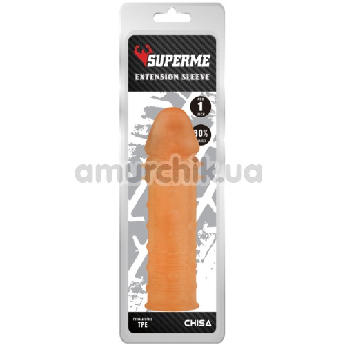 Насадка на пенис Superme Extension Sleeve, телесная