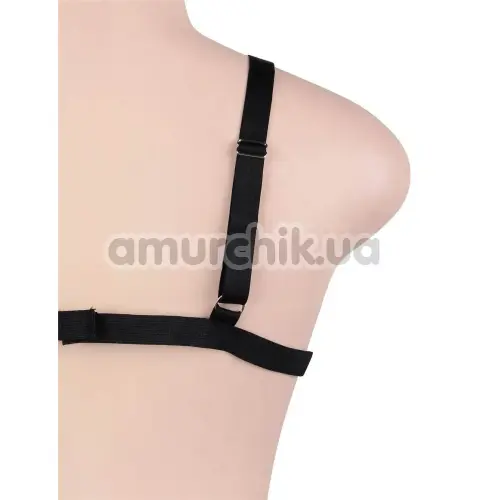 Комплект Star Night Strappy Lace Set, чорний: бюстгальтер + трусики-стрінги