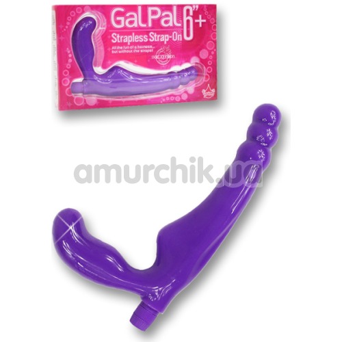 Безремневой страпон Gal Pal Vibrating фиолетовый