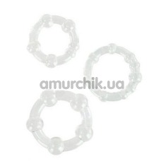 Набір ерекційних кілець Ultra Soft & Stretchy Pro Rings Clear, 3 шт - Фото №1