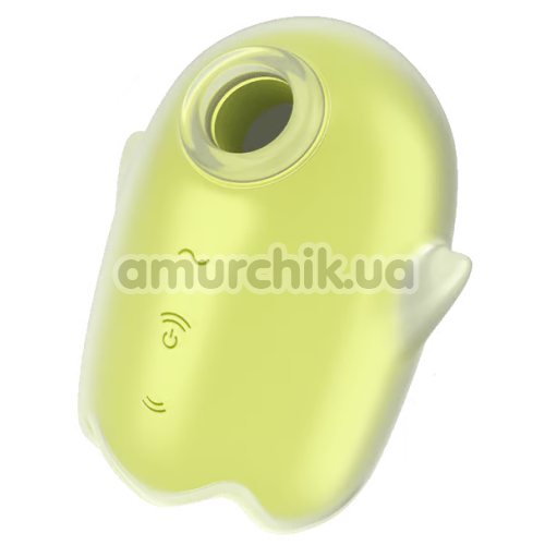 Симулятор орального секса для женщин с вибрацией Satisfyer Glowing Ghost, желтый - Фото №1