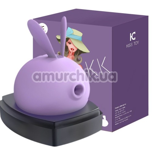 Симулятор орального сексу для жінок з вібрацією KissToy Miss КК, фіолетовий