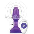 Анальна пробка з вібрацією та ротацією B-Vibe Rimming Plug Petite, фіолетова - Фото №1