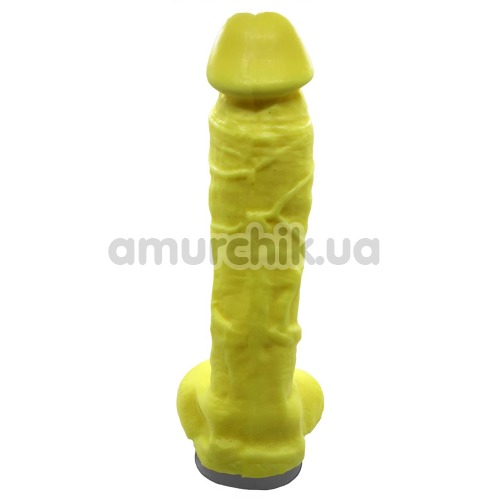 Мило у вигляді пеніса з присоскою Чистий Кайф XL, жовте