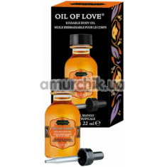 Масло для орального секса с согревающим эффектом Oil Of Love Tropical Mango - манго, 22 мл - Фото №1
