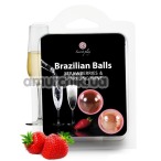 Массажное масло Secret Play Brazilian Balls Strawberry & Sparkling Wine - клубника и шампанское, 50 мл - Фото №1