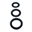 Набір з 3 ерекційних кілець Titan Cock Ring ребристий, чорний - Фото №2