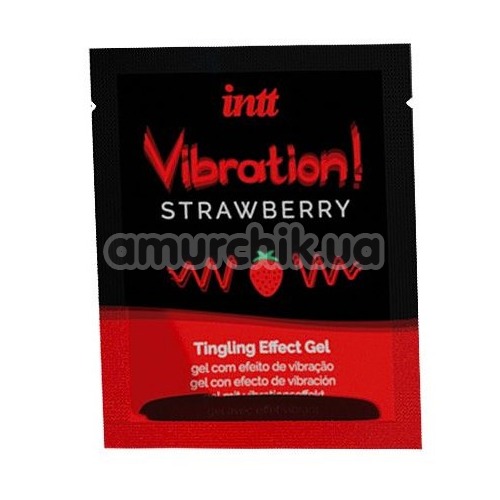 Возбуждающий гель с эффектом вибрации Intt Vibration Strawberry Tingling Effect Gel - клубника, 5 мл