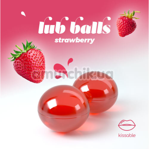 Масажна олія Lub Balls Strawberry, 2 х 3 грами