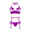 Комплект Obsessive Delishya фиолетовый: бюстгальтер + пояс для чулок + трусики-стринги - Фото №5