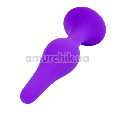 Анальная пробка Boss Series Silicone Purple Plug Medium, фиолетовая