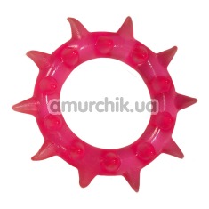 Кольцо-насадка Pure Arousal розовое с длинными шипами - Фото №1