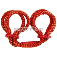 Фіксатори для ніг Japanese Silk Love Rope Ankle Cuffs, червоні - Фото №1
