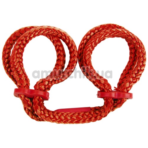 Фиксаторы для ног Japanese Silk Love Rope Ankle Cuffs, красные - Фото №1