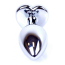 Анальная пробка с зеленым кристаллом Exclusivity Jewellery Silver Heart Plug, серебряная - Фото №3