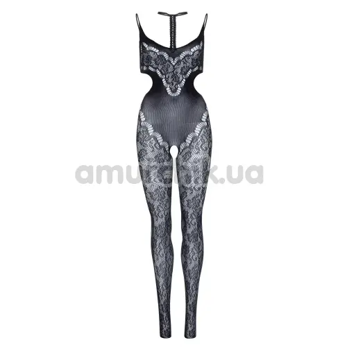 Комбінезон Leg Avenue Lace Vert Bodystocking, чорний
