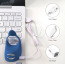 Виброкольцо для члена с электростимуляцией FoxShow Silicone Vibrating Ring With Electro Stim, синее - Фото №10