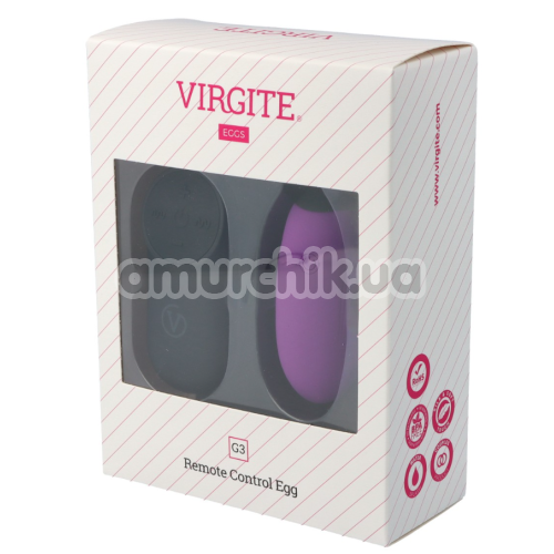 Виброяйцо Virgite Remote Controll Egg G3, фиолетовое