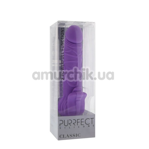 Вібратор Purrfect Silicone Classic, 17.8 см фіолетовий