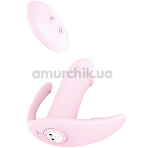 Анально-вагинально-клиторальный вибратор Vibes Of Love Remote Tri-Pleasurer, розовый