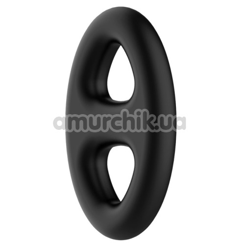 Ерекційне кільце Crazy Bull Super Soft Silicone Cock Ring овальне, чорне