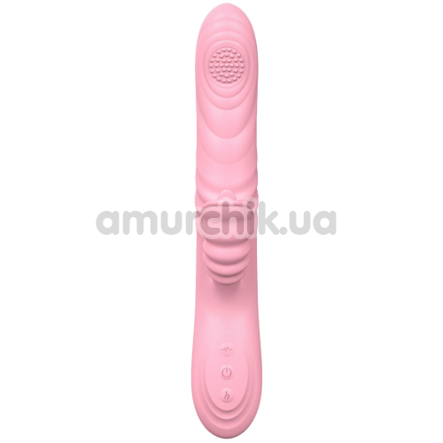 Вибратор с толчками, ротацией и подогревом Angelia 00141, розовый
