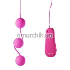 Вагінально-анальні кульки з вібрацією Power Balls рожеві - Фото №1