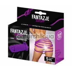Мотузка Fantazje BDSM Toys 5m, фіолетова - Фото №1
