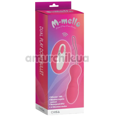 Віброяйце M-Mello Dual Play Dong Bullet, рожеве