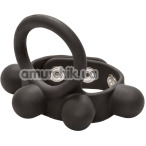 Ерекційне кільце для члена Weighted Silicone Large C-Ring Ball Stretcher, чорне - Фото №1