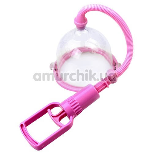 Вакуумна помпа для збільшення грудей Breast Pump Enlarge With The Cup, рожева