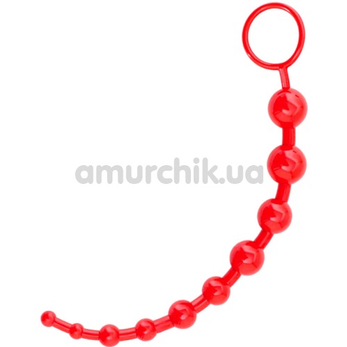 Анальний ланцюжок Black & Red Anal Beads, червоний - Фото №1