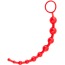 Анальная цепочка Black & Red Anal Beads, красная - Фото №0