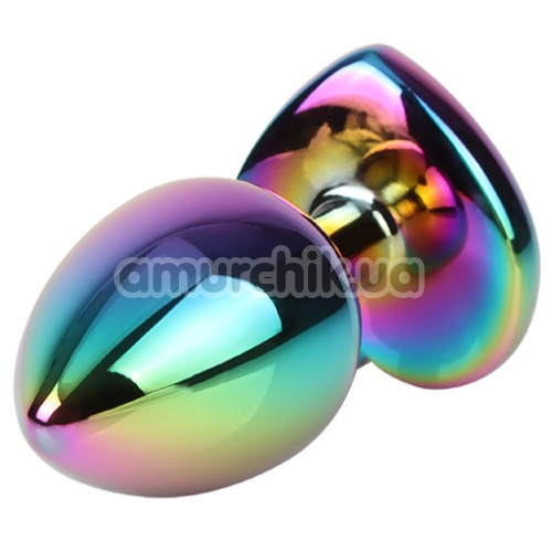 Анальна пробка з райдужним кристалом Matrix Mont Rainbow Heart Gem Plug S, мультикольорова