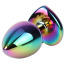 Анальная пробка с радужным кристаллом Matrix Mont Rainbow Heart Gem Plug S, радужная - Фото №1