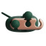 Зажимы на соски с ошейником Qingnan No.2 Vibrating Nipple Clamps And Choker Set, зелёные - Фото №3