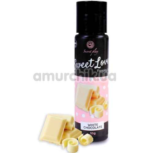Оральный гель Secret Play Foreplay Gel Sweet Love White Chocolate - белый шоколад, 55 мл - Фото №1