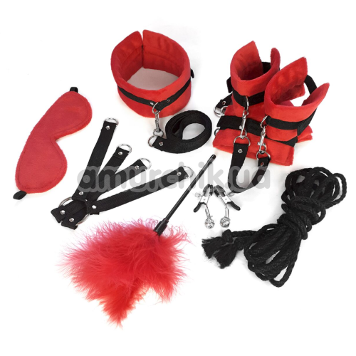 Бондажный набор Art of Sex Soft Touch BDSM Set, красный