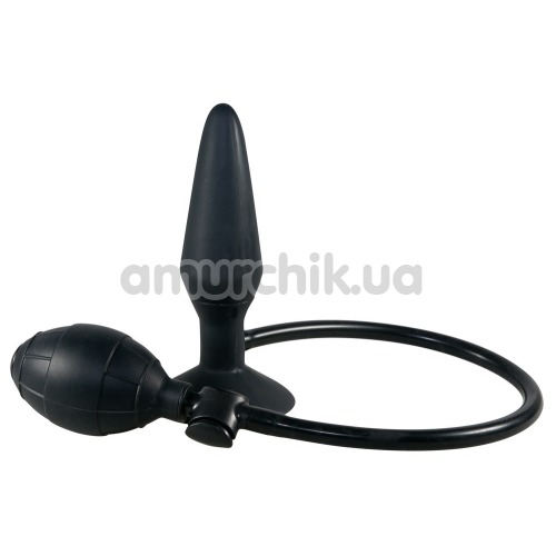 Анальный расширитель True Black Inflatable Anal Plug, черный - Фото №1