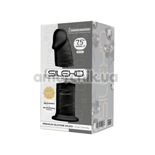 Фалоімітатор Silexd Premium Silicone Dildo Model 2 Size 7.5, чорний