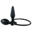 Анальный расширитель True Black Inflatable Anal Plug, черный - Фото №1
