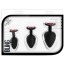 Набір анальних пробок з червоними кристалами Luxe Bling Plugs Trainer Kit, чорний - Фото №7
