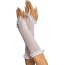 Рукавички Fishnet Gloves з облямівкою, білі - Фото №0
